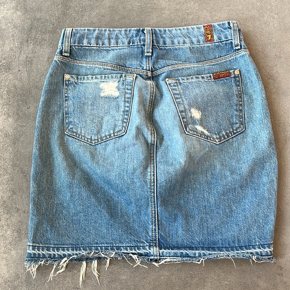 7 for all Mankind denim mini skirt size 25 - Picture 4 of 8